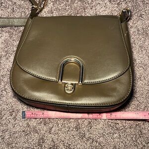 Olive Green Leather Crossbody Bag